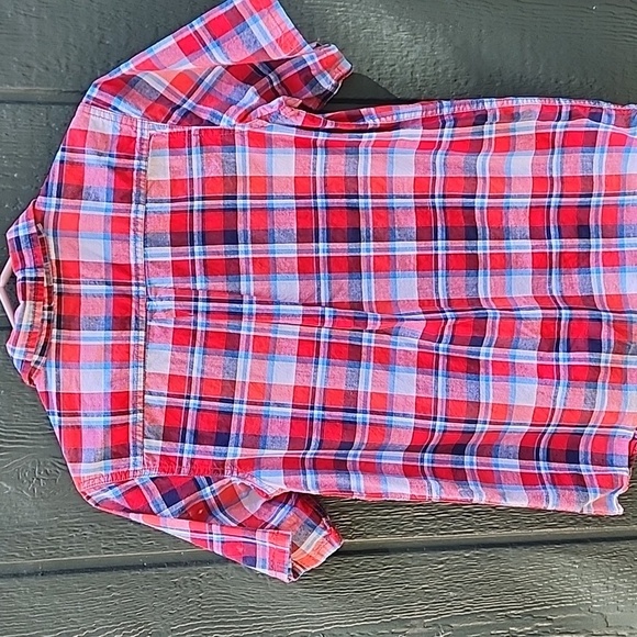 Cat and Jack Patriotic button down short sleeve boys 16 xl - Picture 4 of 5